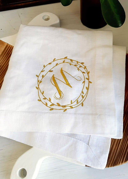 #044 | Golden Laurel Monogram | Personalized