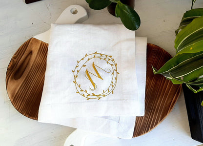 #044 | Golden Laurel Monogram | Personalized