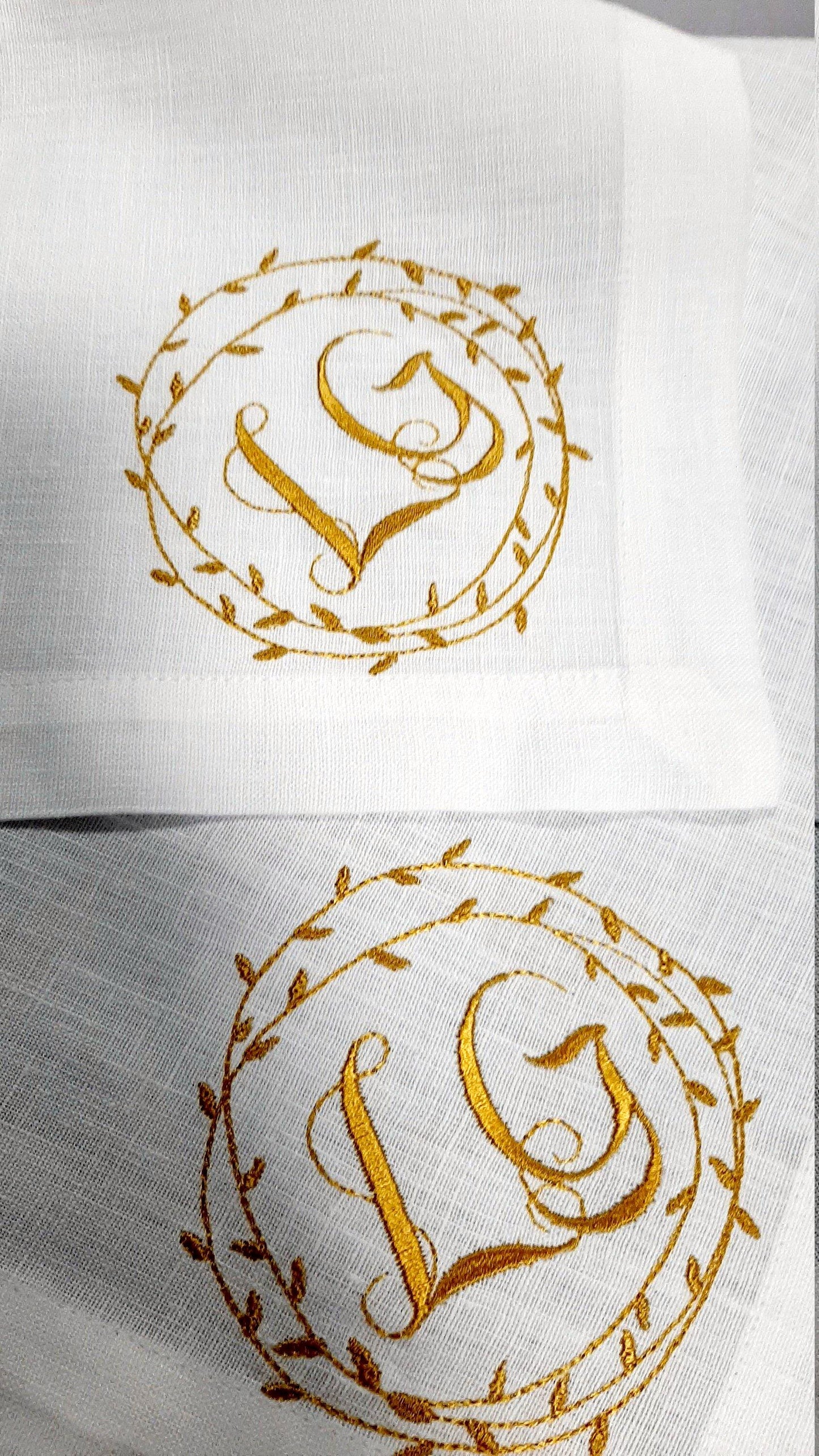 #044 | Golden Laurel Monogram | Personalized