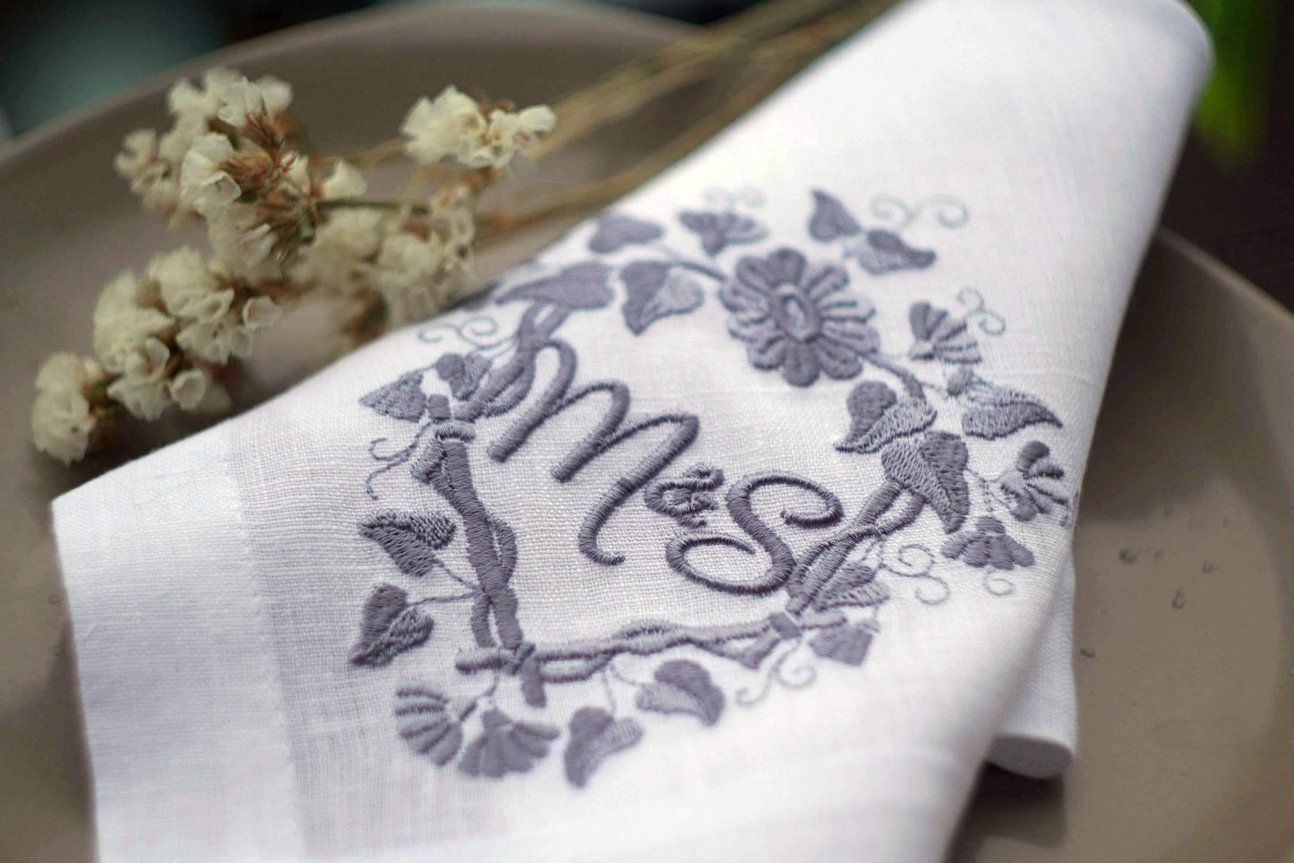 #048 | Heart-Shaped Vine Wreath with Floral Detail | Personalized