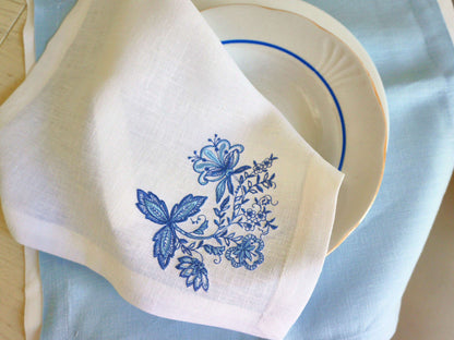 #091 | Blue Delft-Style Floral Spray