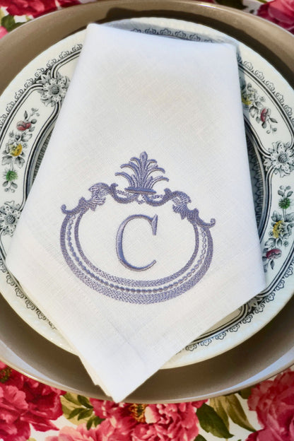 #121 | Ornate Regal Crest Oval Monogram | Personalized