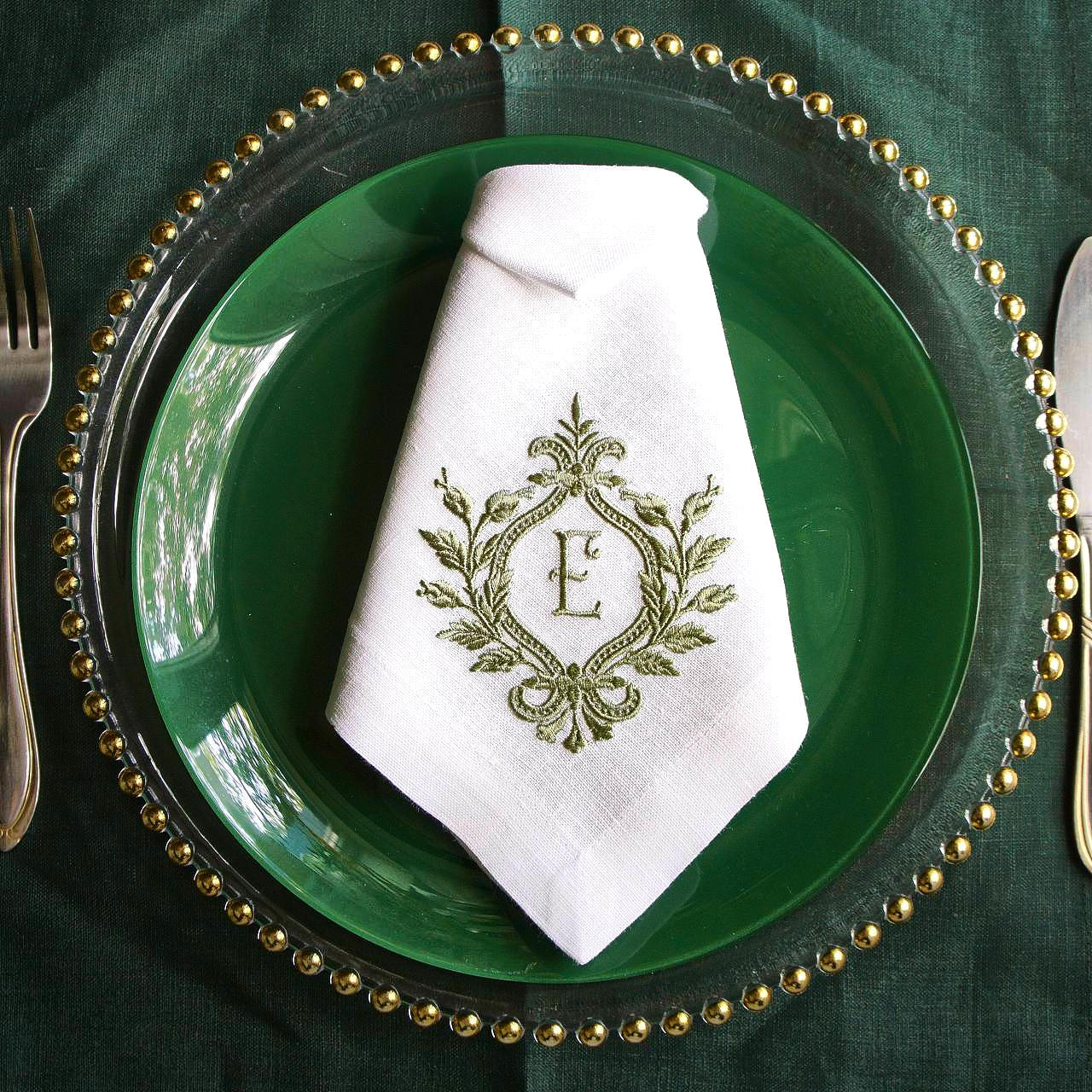 #004 | Laurel Bow Monogram Crest Design | Personalized
