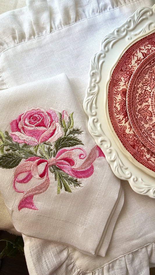 #142 | Blushing Rose & Ribbon