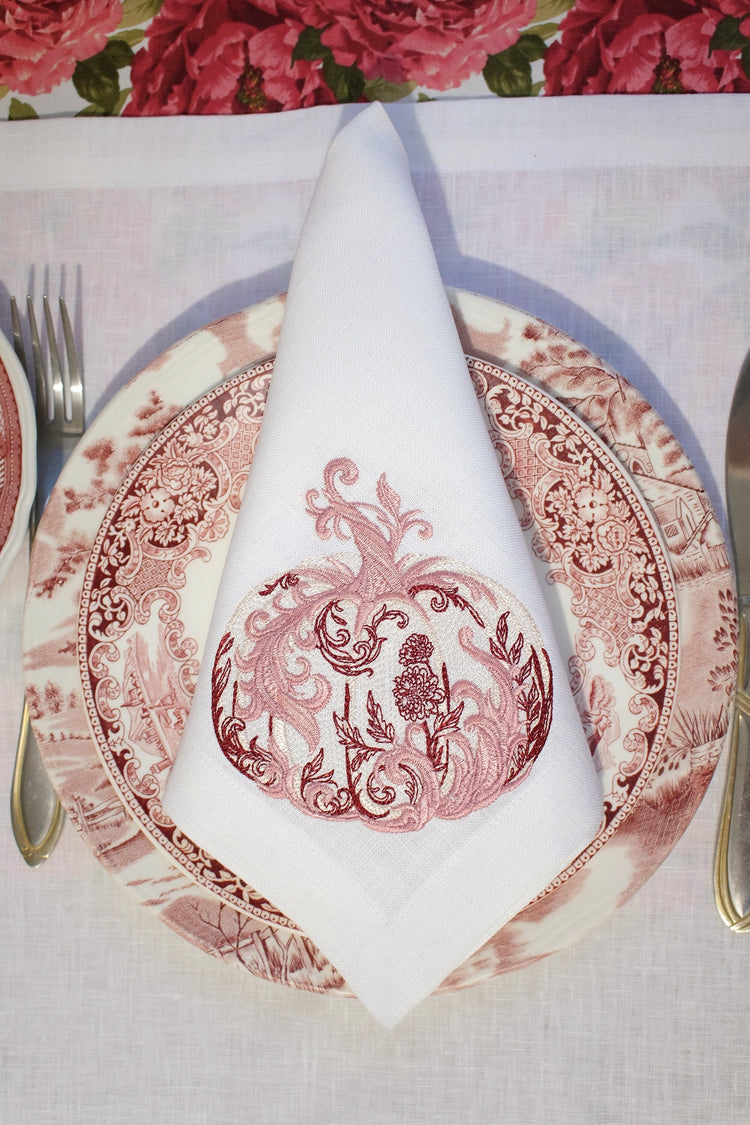 #078 | Pink pumpkin | Linen napkins